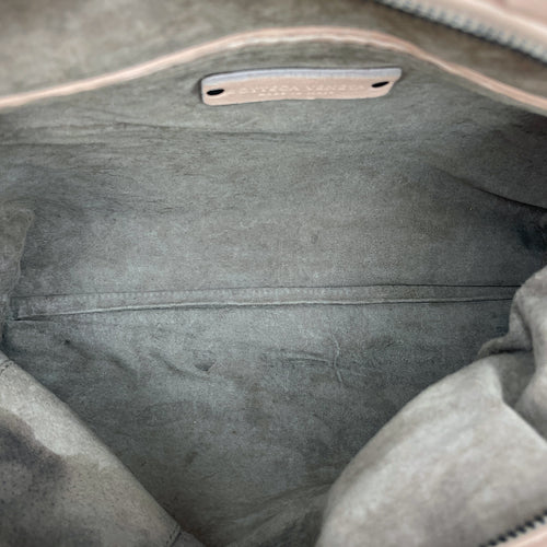 Intrecciator Peach Shoulder Bag in Nappa Leather, Brunito hardware