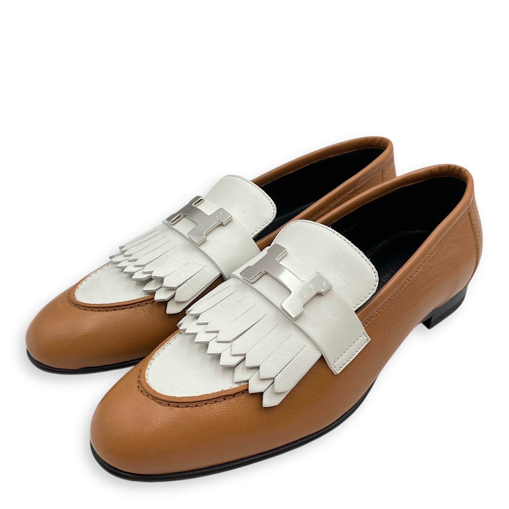 Royal Loafer 36 Beige Argile/Blanc Loafers in Nappa Leather, Palladium hardware