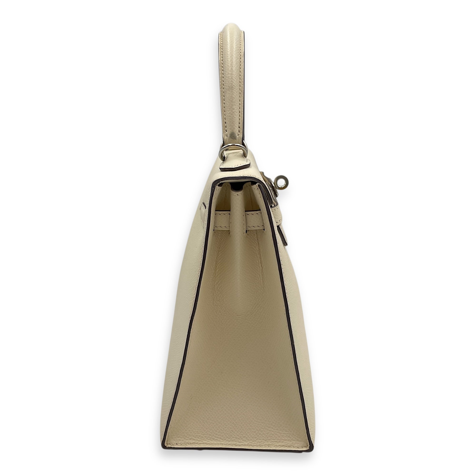 Sellier Kelly 25 Nata/Ocre in Epsom, Palladium hardware