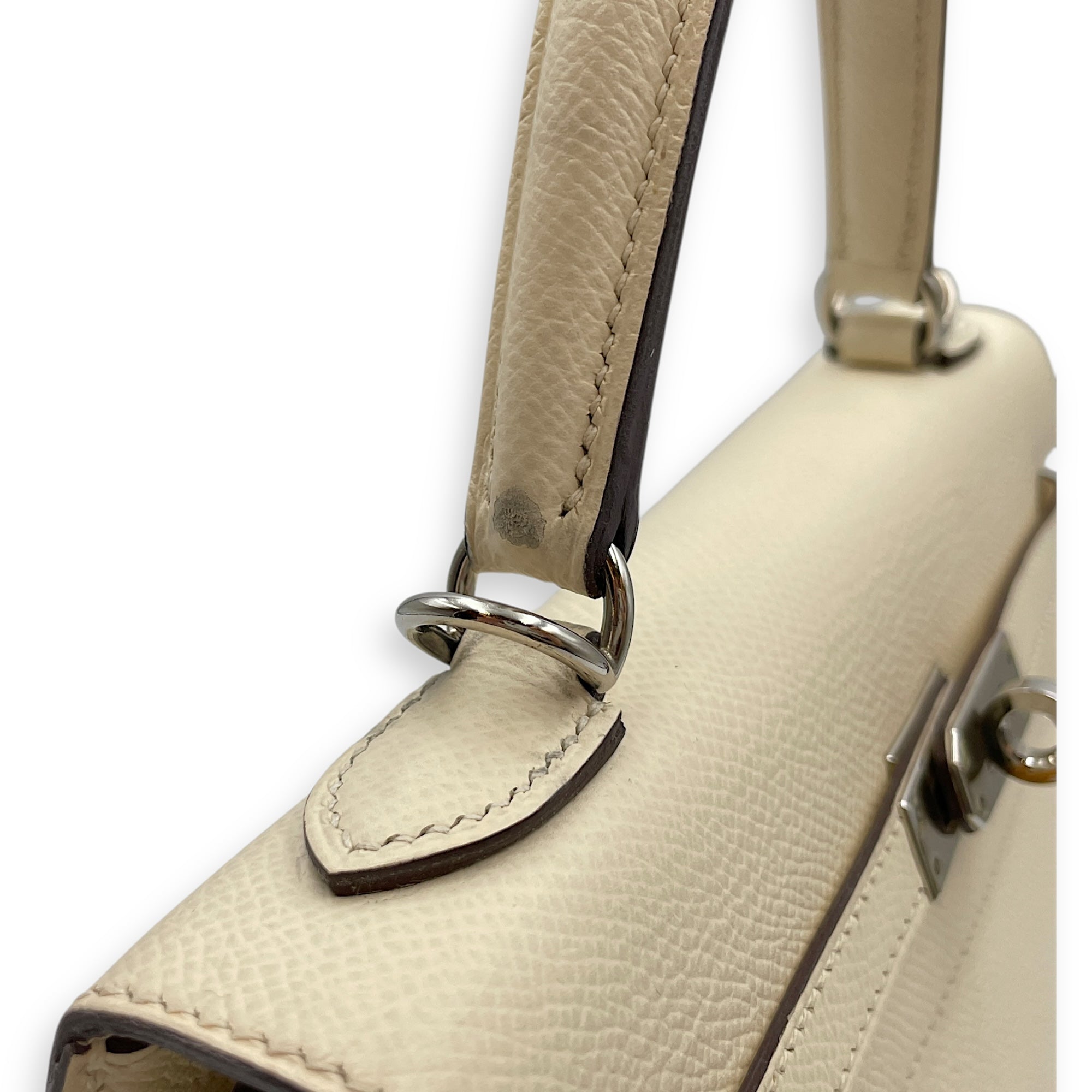 Sellier Kelly 25 Nata/Ocre in Epsom, Palladium hardware