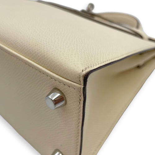 Sellier Kelly 25 Nata/Ocre in Epsom, Palladium hardware