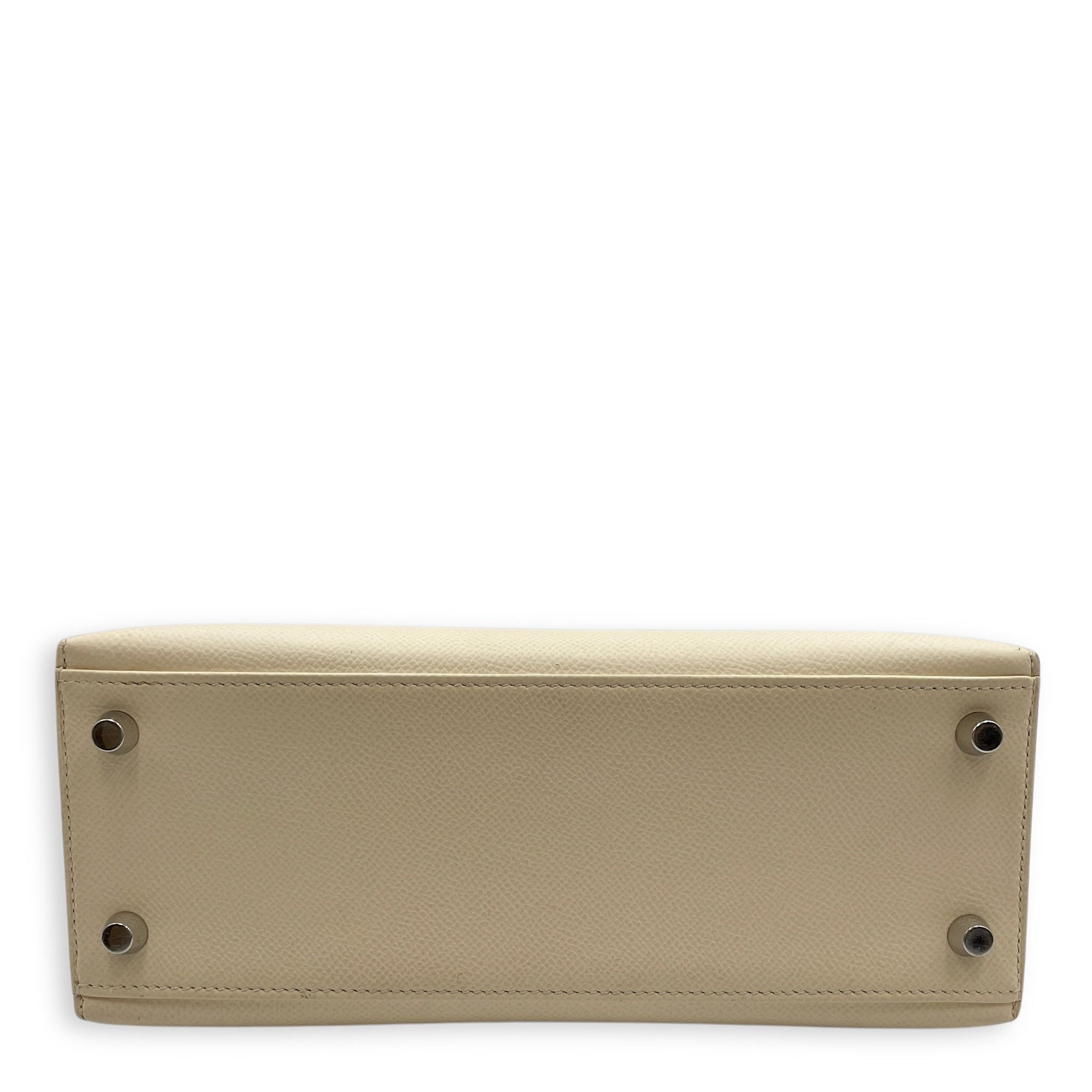 Sellier Kelly 25 Nata/Ocre in Epsom, Palladium hardware