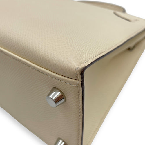 Sellier Kelly 25 Nata/Ocre in Epsom, Palladium hardware