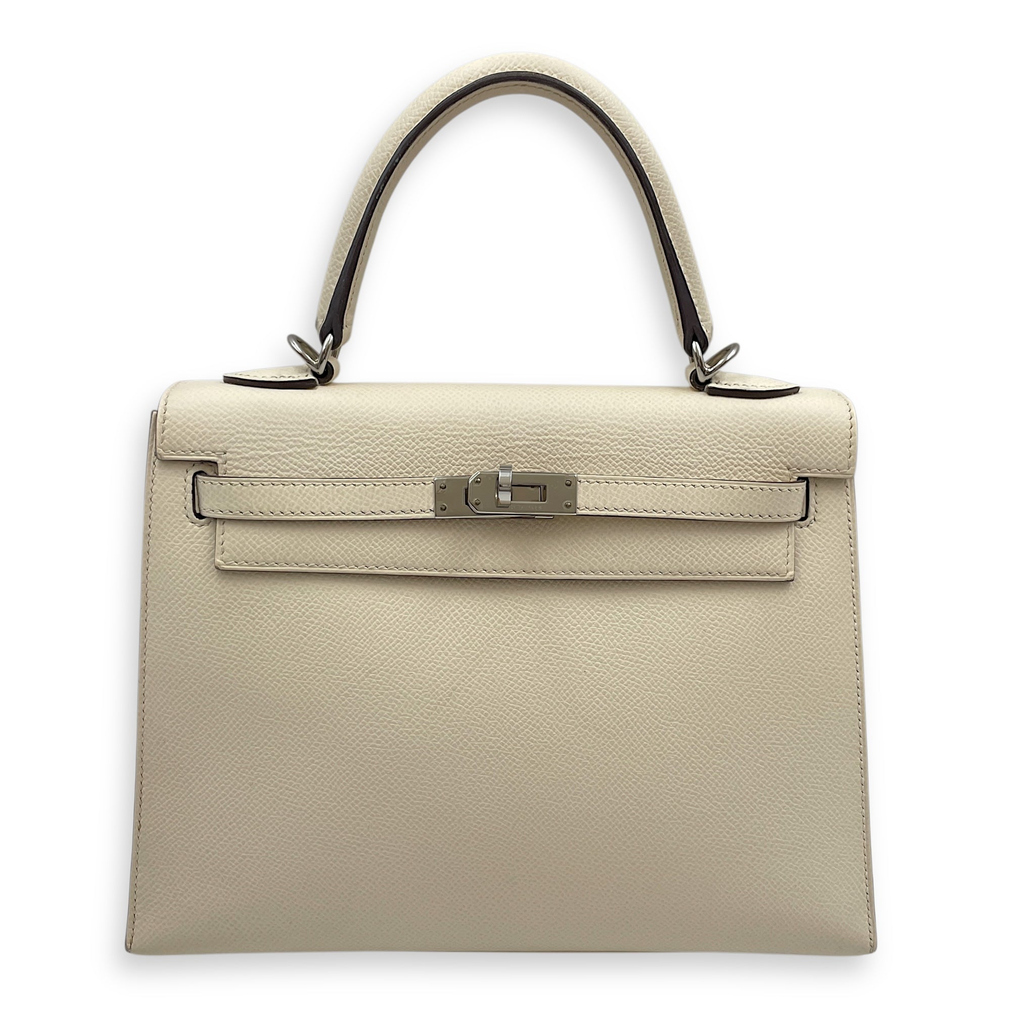 Sellier Kelly 25 Nata/Ocre in Epsom, Palladium hardware