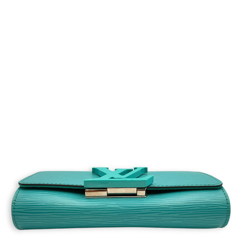 Pochette Louis PM Turqoise Crossbody Bag in Epi Leather, Silver hardware