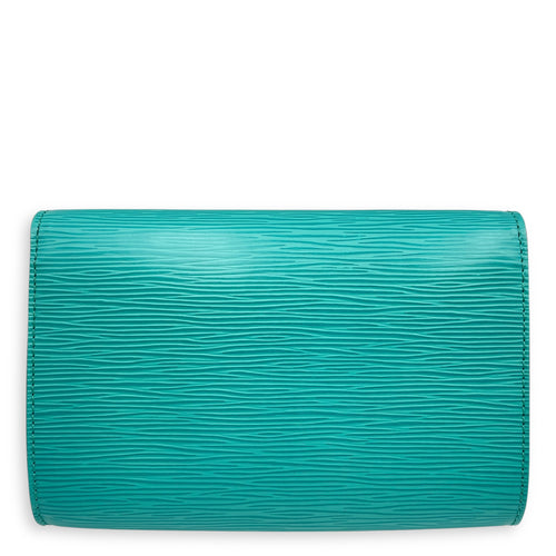 Pochette Louis PM Turqoise Crossbody Bag in Epi Leather, Silver hardware