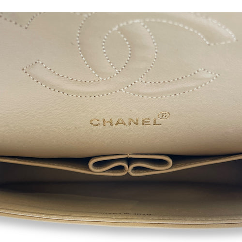 Vintage Classic (DF) 2.55 Beige Shoulder Bag in Lambskin, Gold hardware