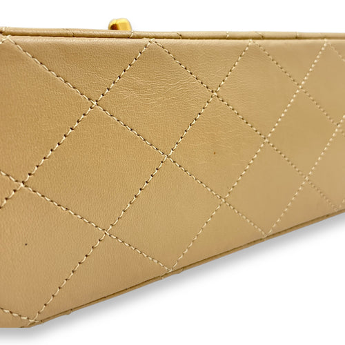 Vintage Classic (DF) 2.55 Beige Shoulder Bag in Lambskin, Gold hardware