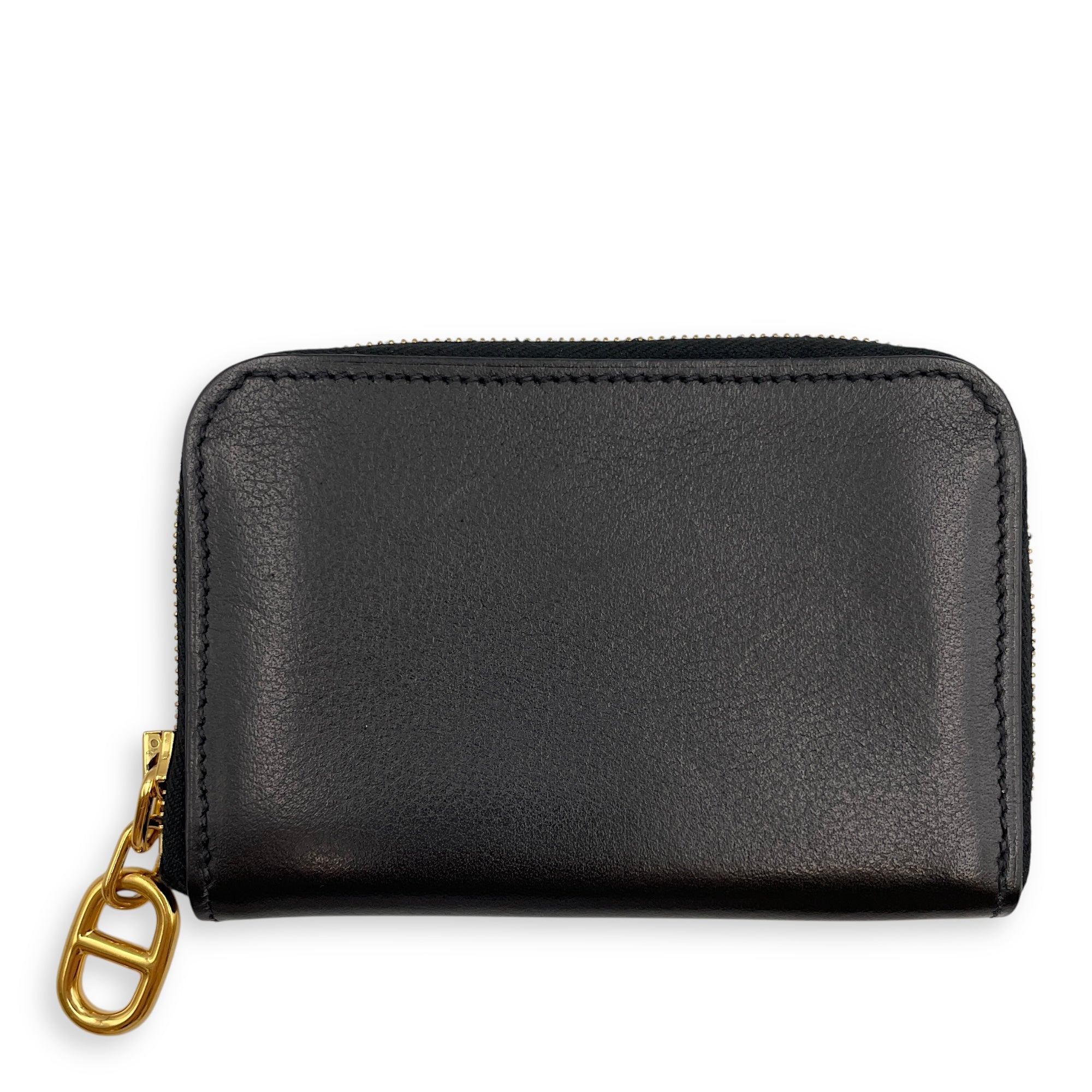 Zipengo Chaine D'ancre Compact Black Card Holder in Evercalf