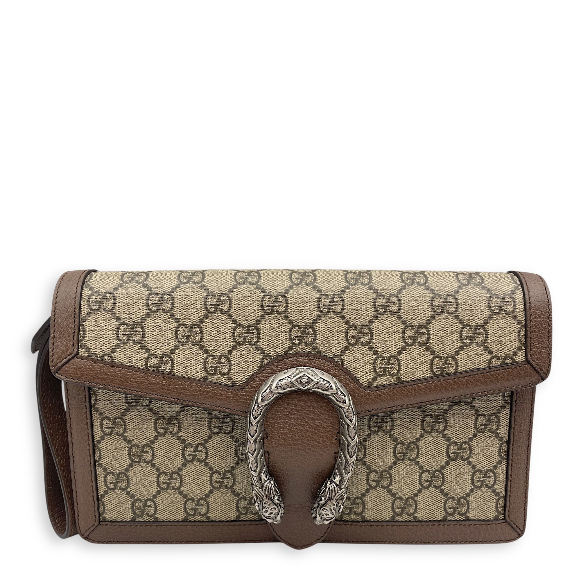 Dionysus GG Cannage Wristlet Clutch in Coated Canvas, Palladium hardware
