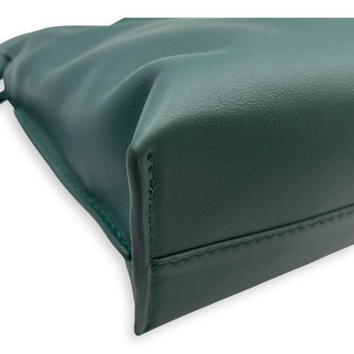 Flamenco Green Shoulder Bag in Nappa Leather, Gold hardware