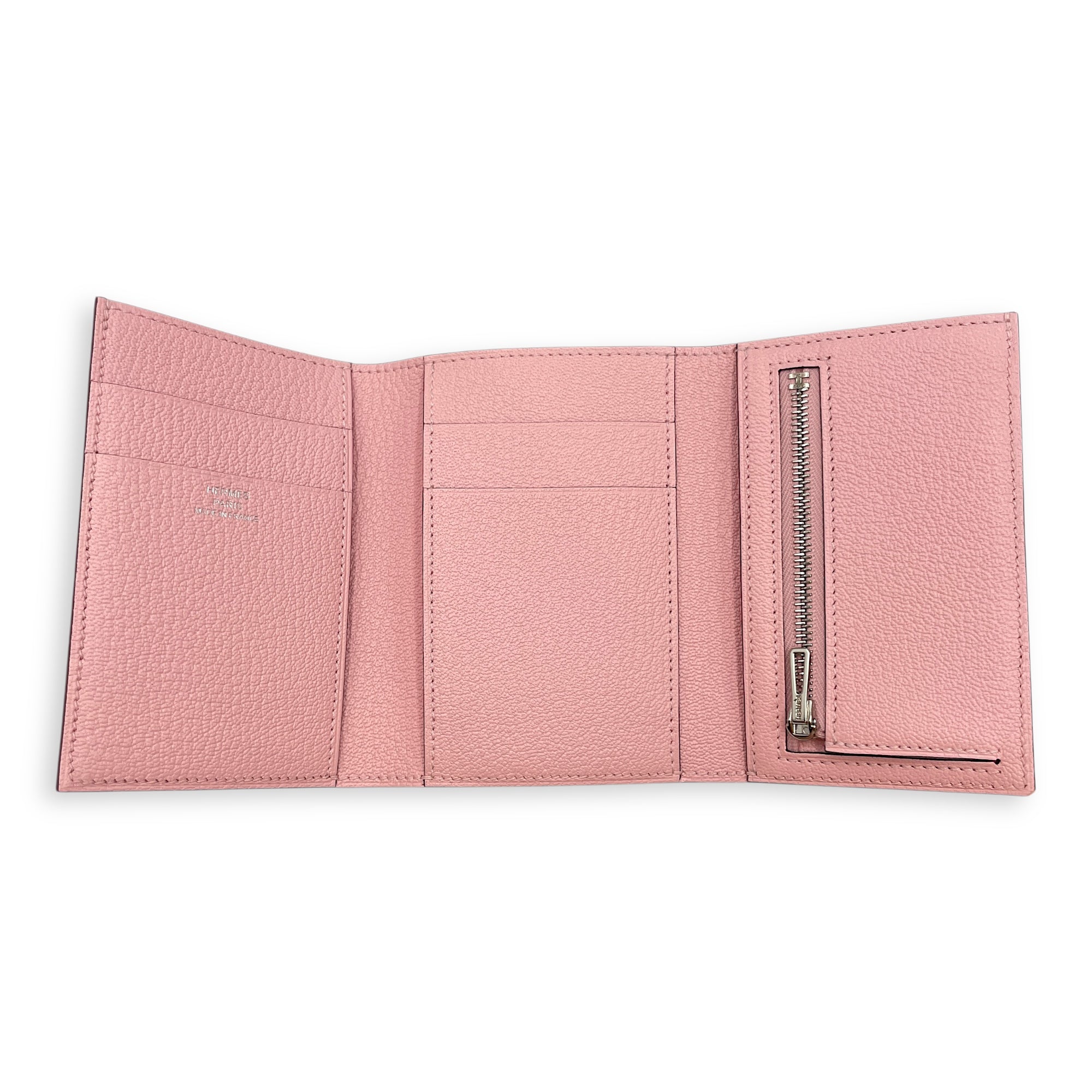 Bearn Rose Sakura Wallet in Chevre Mysore, Palladium hardware