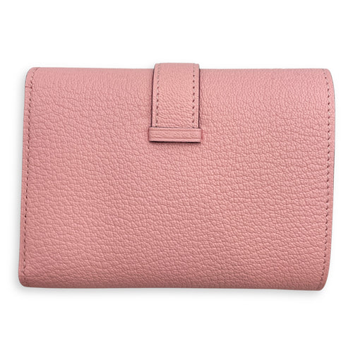 Bearn Rose Sakura Wallet in Chevre Mysore, Palladium hardware