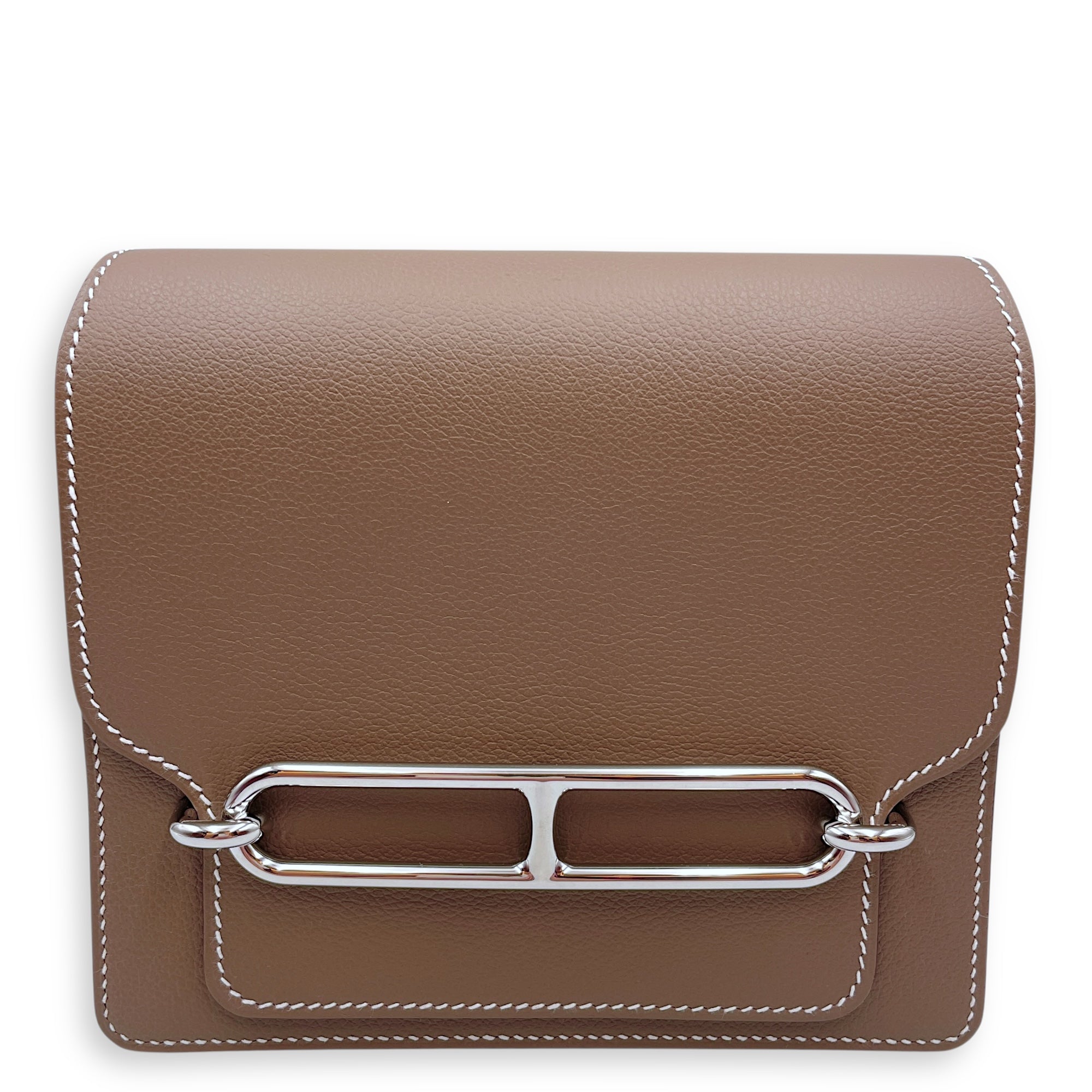 Roulis Mini Etoupe in Evercolor, Palladium hardware