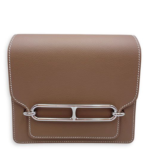 Roulis Mini Etoupe in Evercolor, Palladium hardware