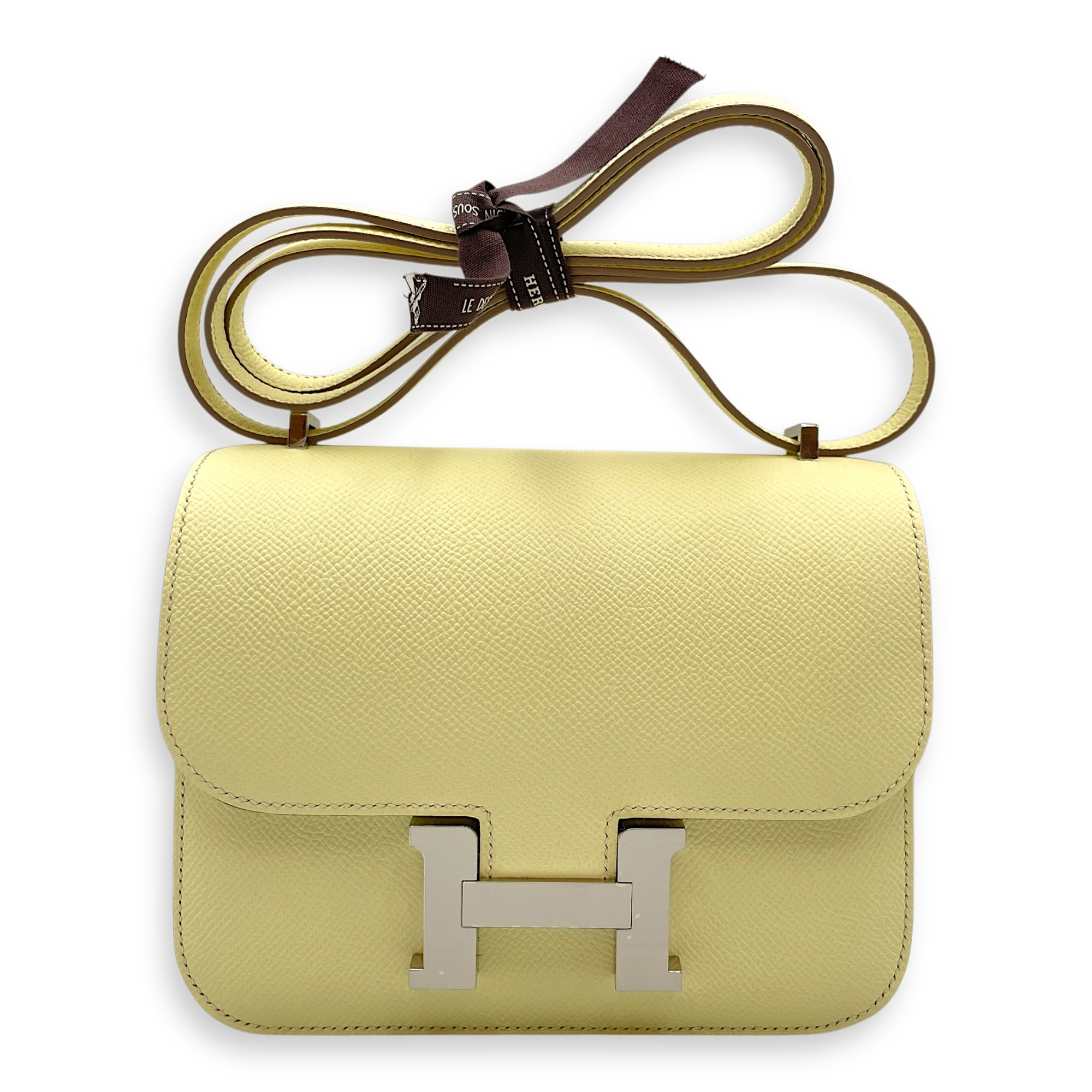 Constance Mirror 18 Jaune Milton in Epsom, Palladium hardware