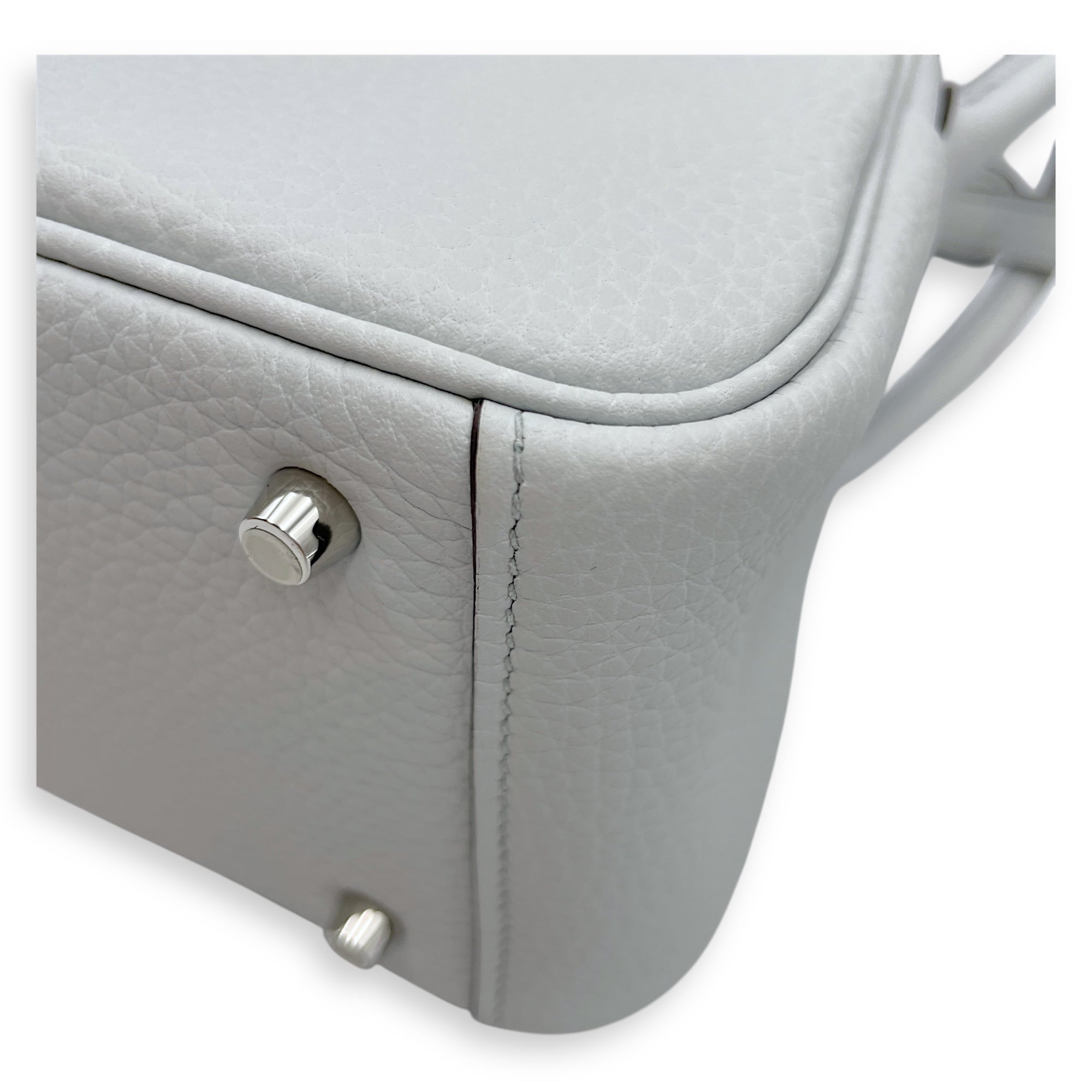 Lindy II Mini Blue Pale in Clemence, Palladium hardware