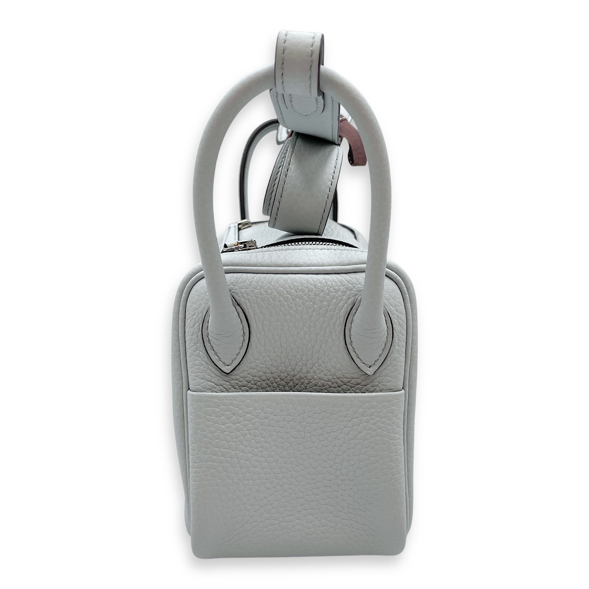 Lindy II Mini Blue Pale in Clemence, Palladium hardware