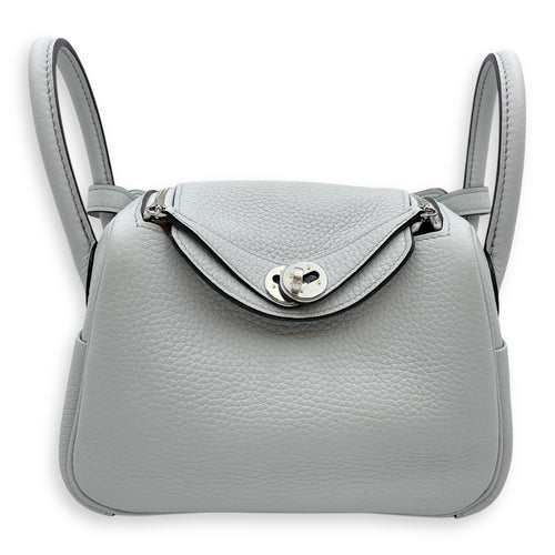 Lindy II Mini Blue Pale in Clemence, Palladium hardware