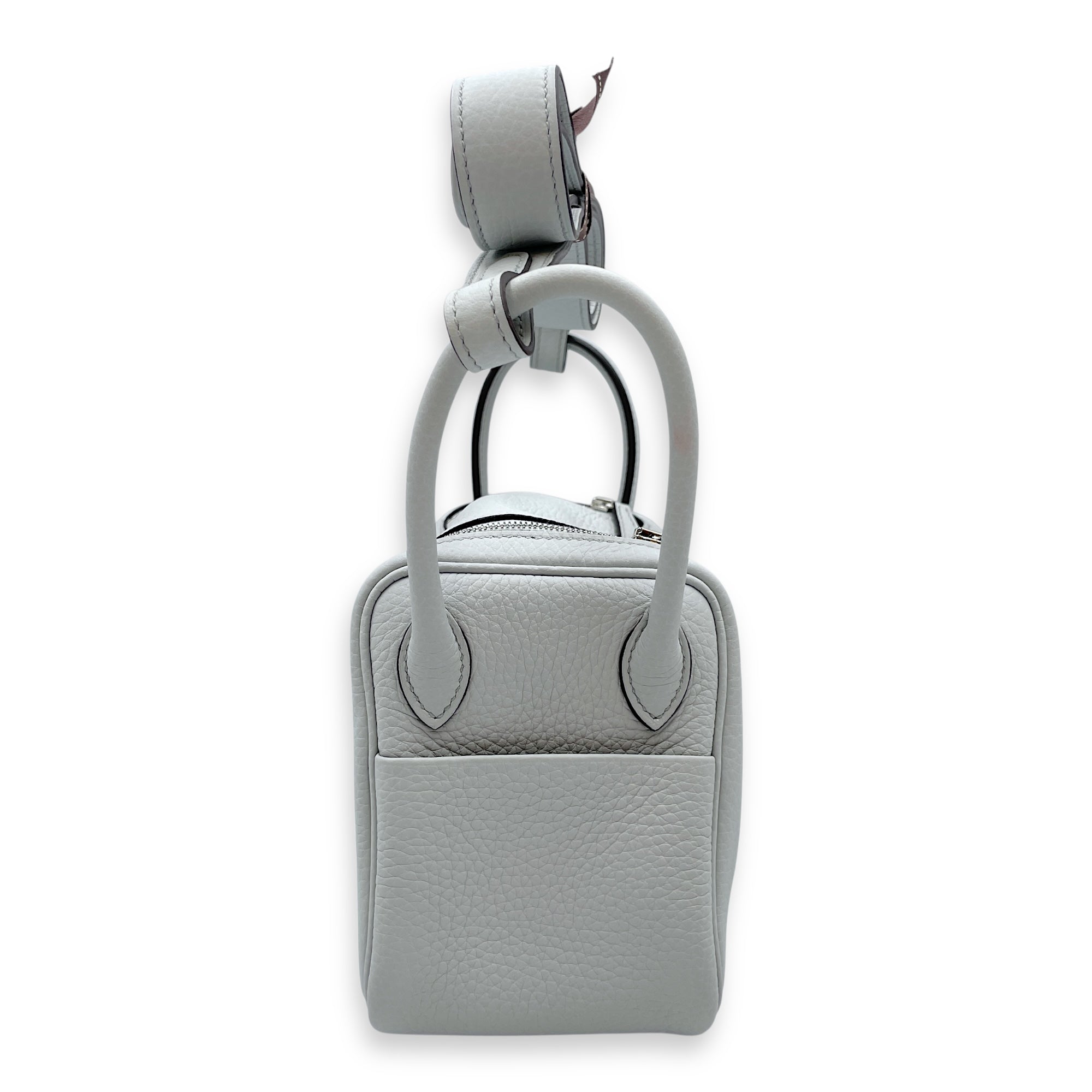 Lindy II Mini Blue Pale in Clemence, Palladium hardware