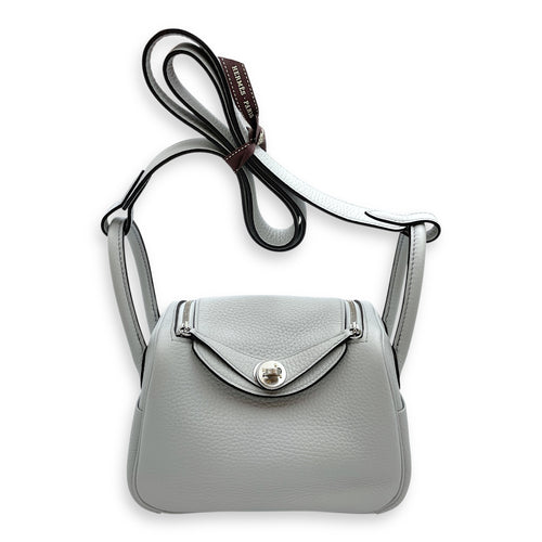 Lindy II Mini Blue Pale in Clemence, Palladium hardware