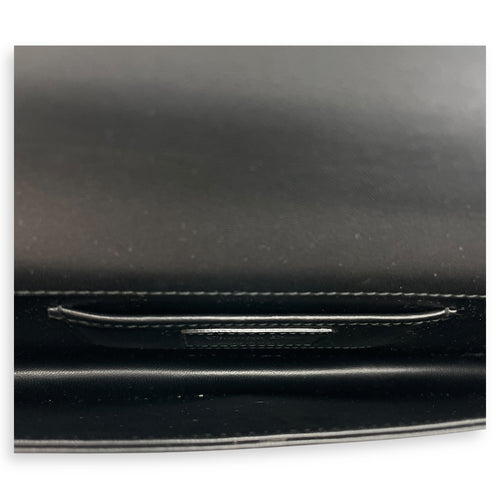 Jayne Vif Black Clutch in Calfskin, Silver hardware