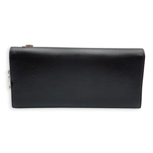 Jayne Vif Black Clutch in Calfskin, Silver hardware