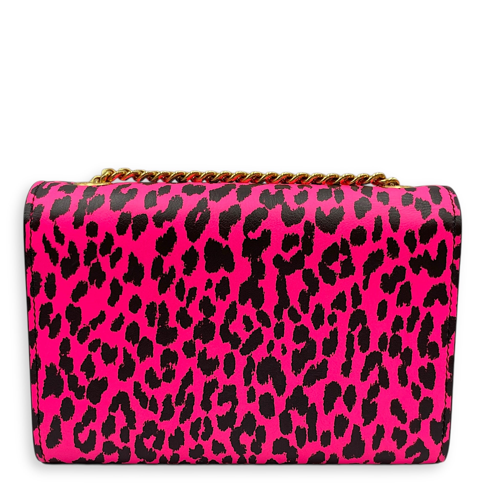 Kate Monogramme Leopard Print Pink Crossbody Bag in Calfskin, Gold hardware