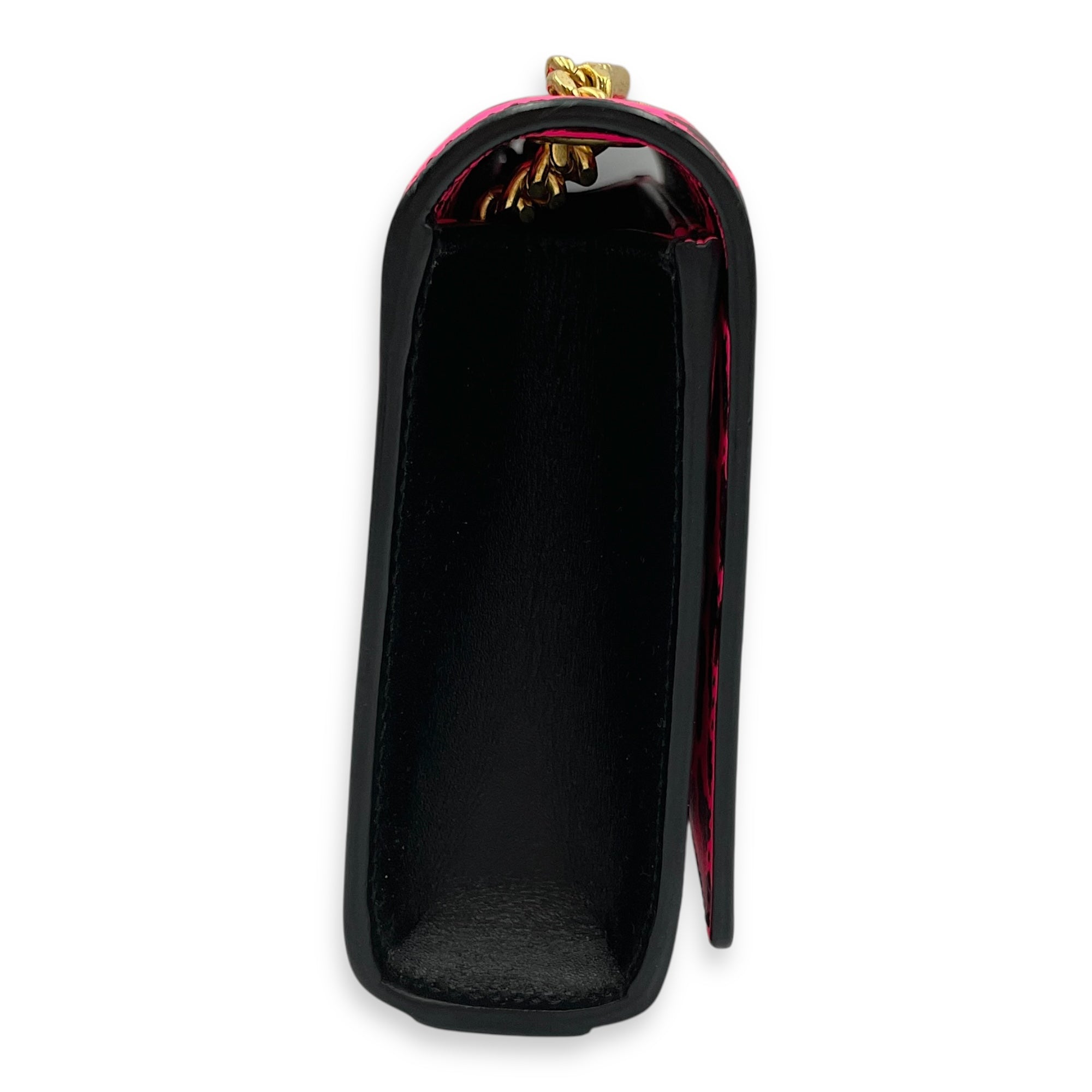 Kate Monogramme Leopard Print Pink Crossbody Bag in Calfskin, Gold hardware