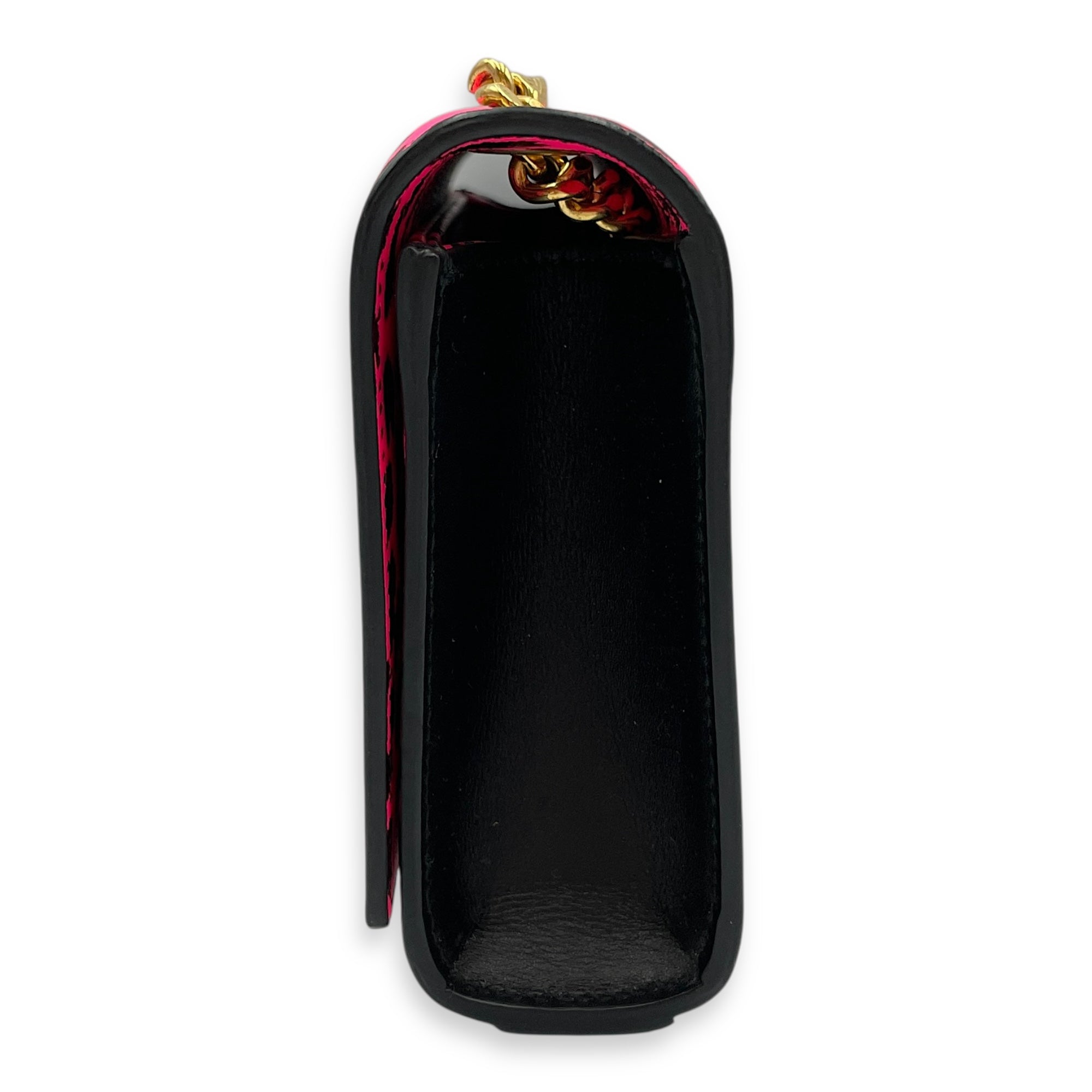 Kate Monogramme Leopard Print Pink Crossbody Bag in Calfskin, Gold hardware