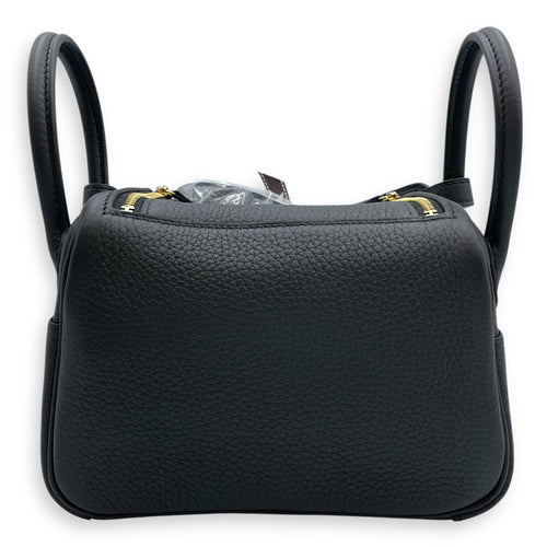 Lindy II Mini Black in Clemence, Gold hardware