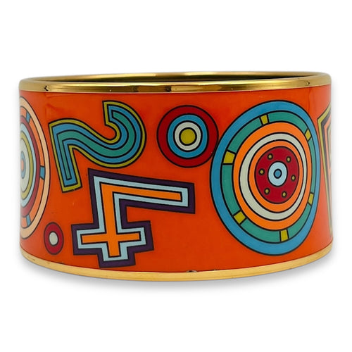 Enamel Orange/Rouge/Vert Bracelet, Gold hardware