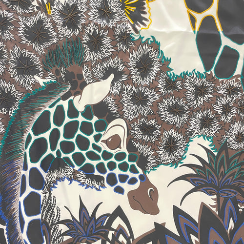 The Three Graces 90 Noir/Cacao/Blanc Scarf