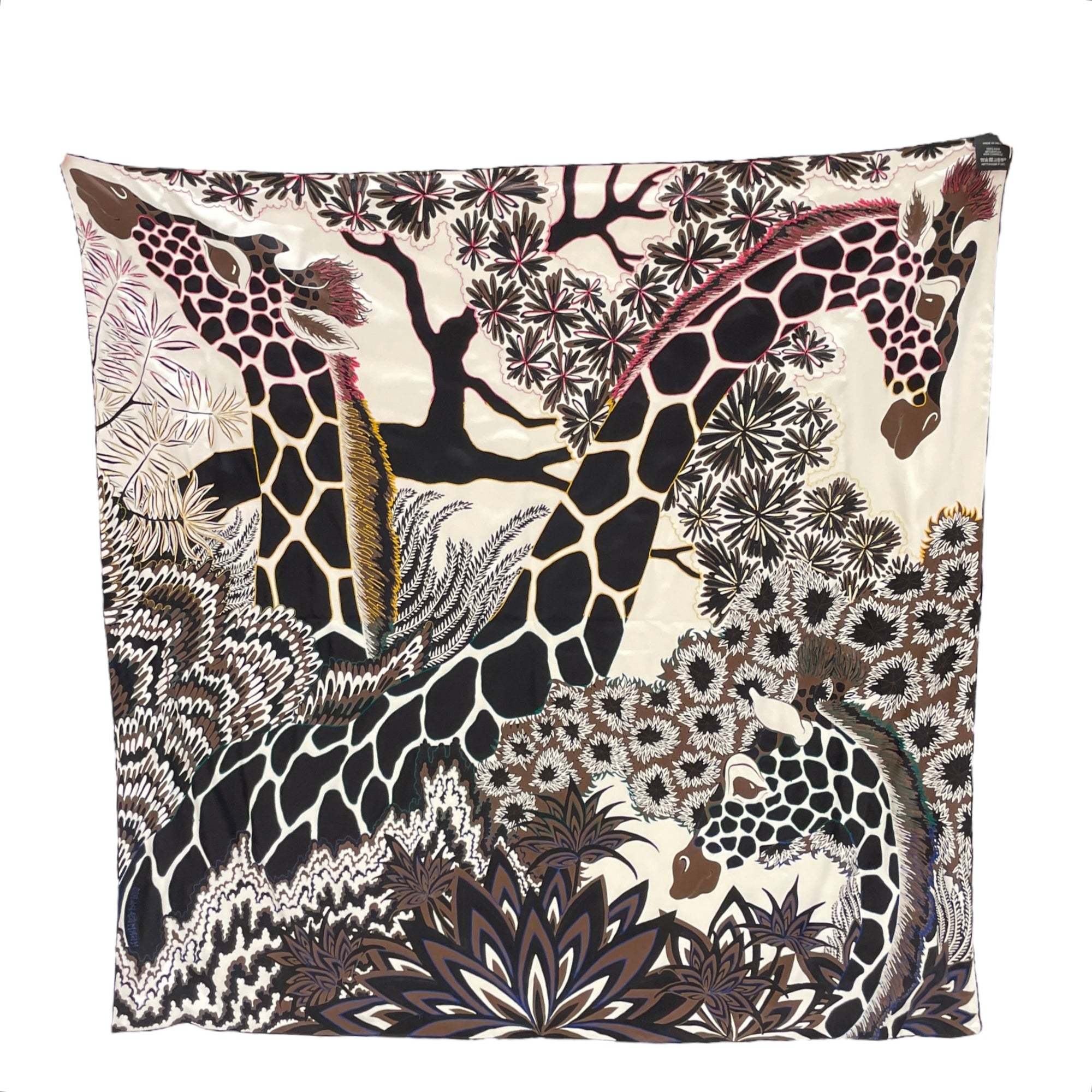 The Three Graces 90 Noir/Cacao/Blanc Scarf