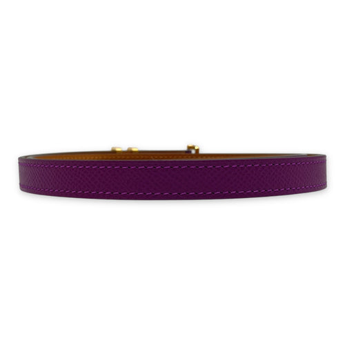 Pop H 15 80cm Anemone/rose sakura Belt in Epsom, Gold hardware