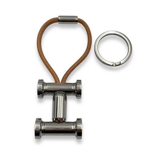 Mobile H Silver Key Ring, Stainless Steel hardware