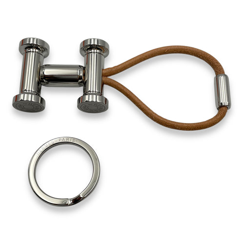 Mobile H Silver Key Ring, Stainless Steel hardware