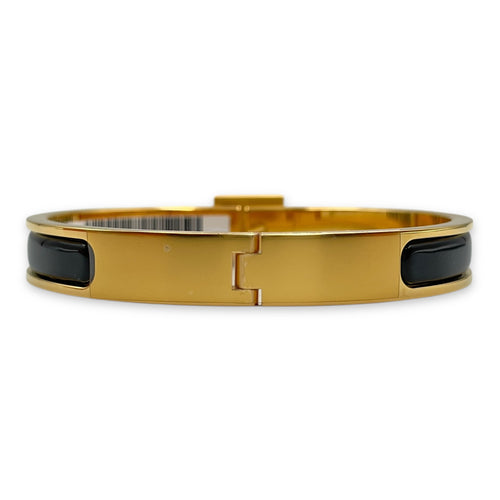 Mini Clic Medor PM Black Bracelet, Gold hardware