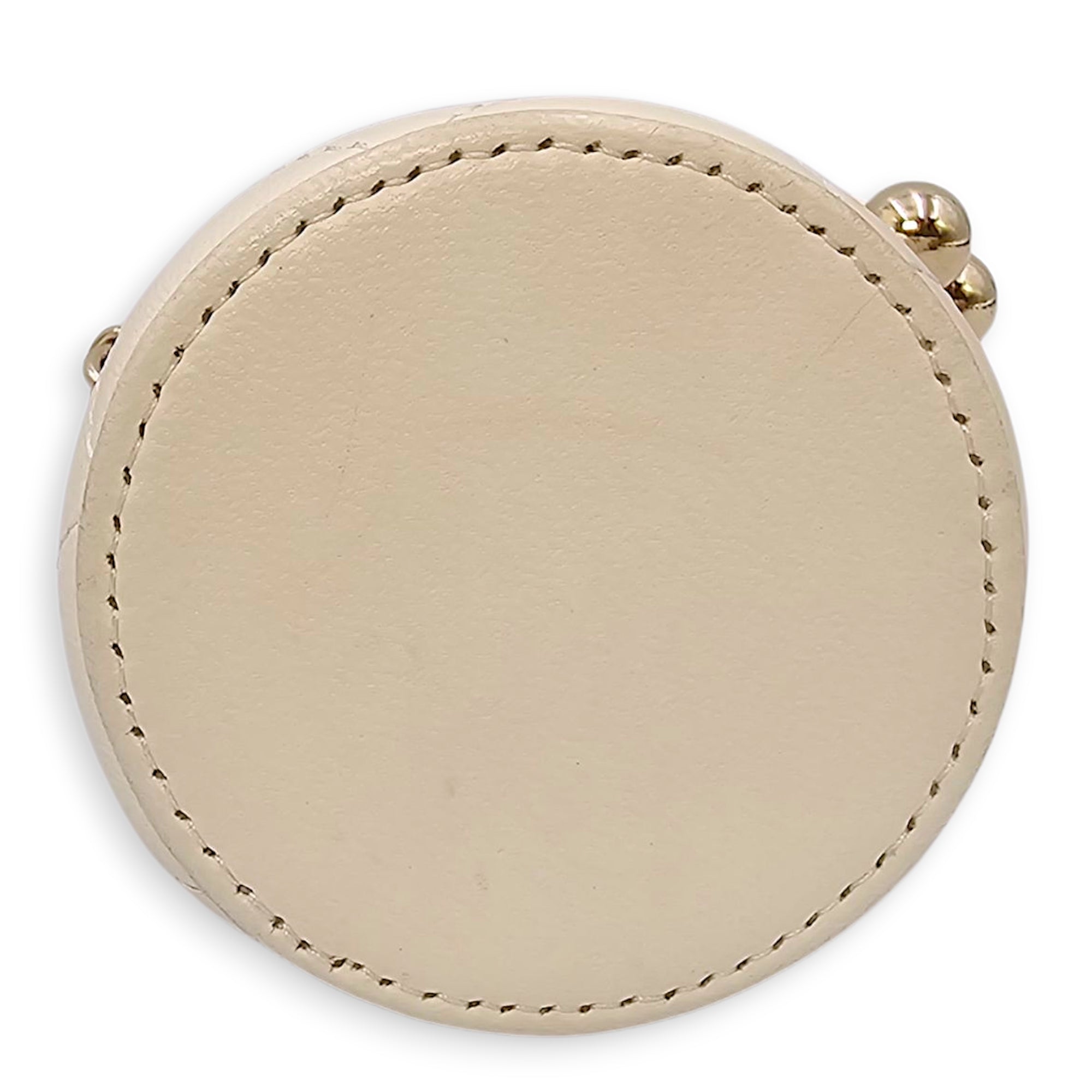 Quilted Bucket Mini White Crossbody Bag in Lambskin, Gold hardware