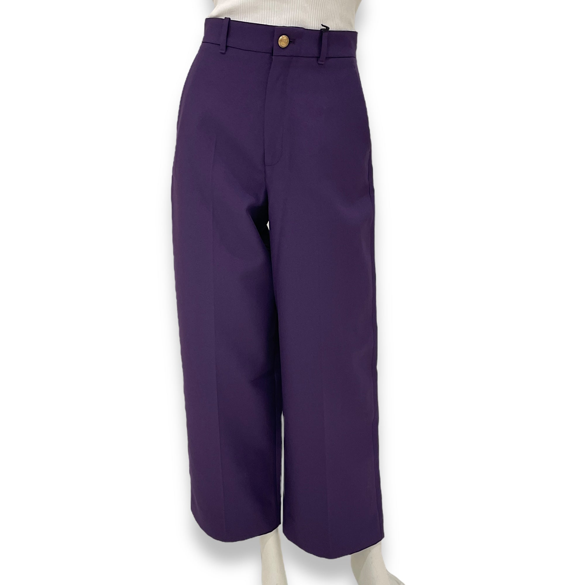 Purple Trousers 38 Ready-To-Wear in Polyester