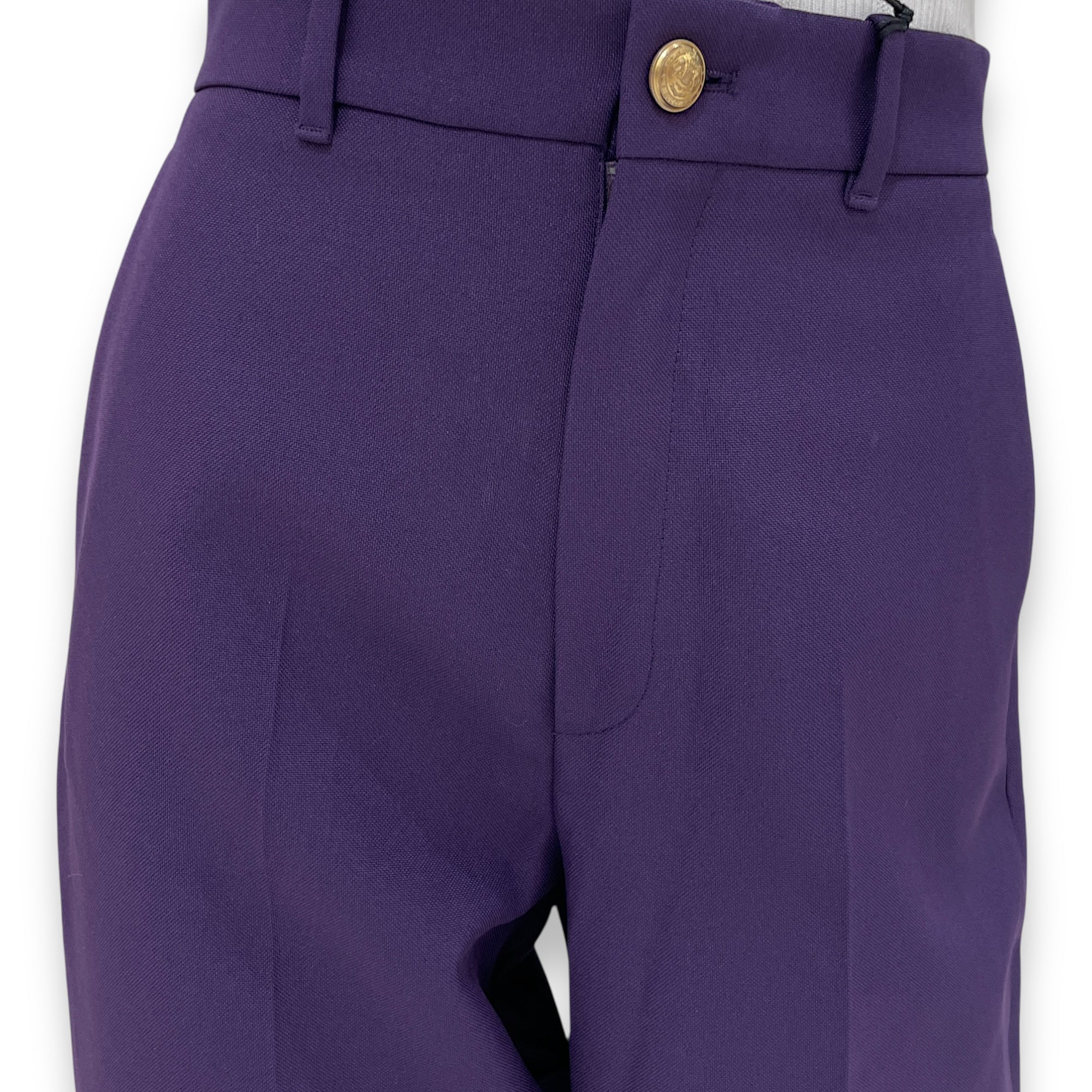 Purple Trousers 38 Ready-To-Wear in Polyester