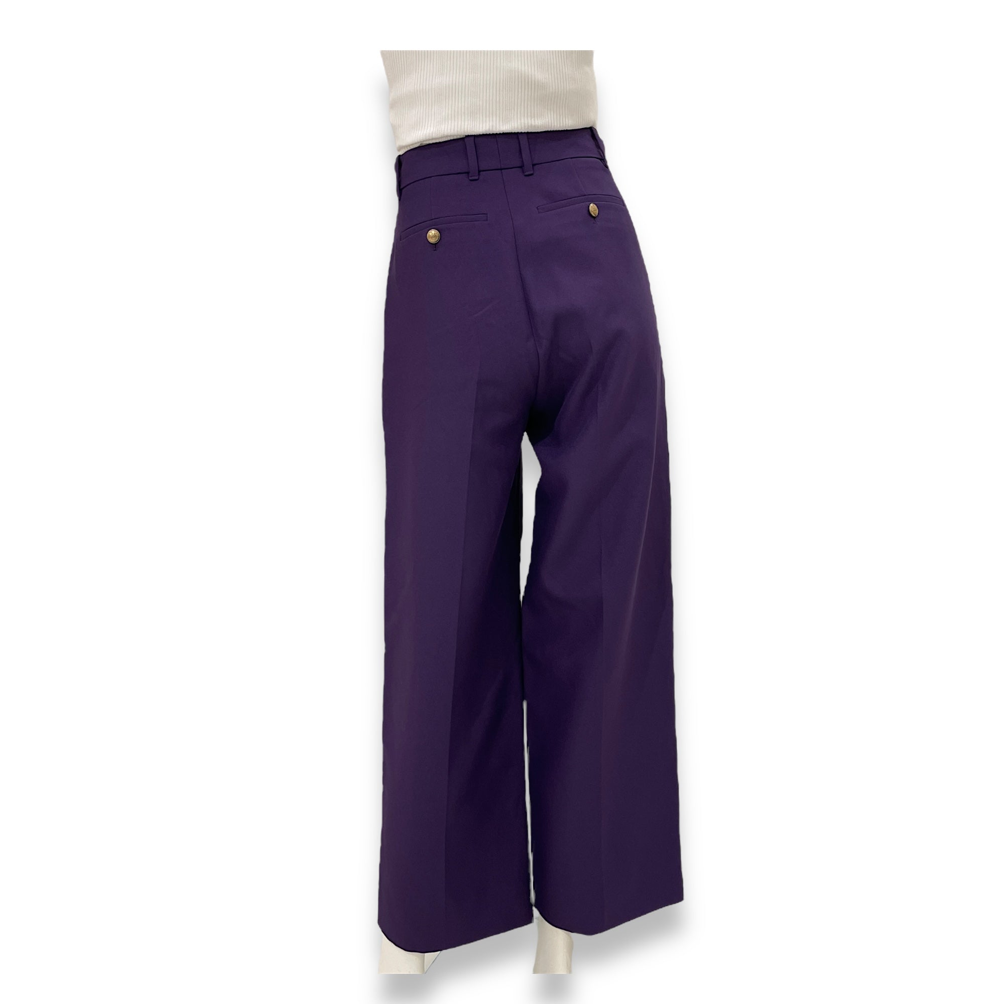 Purple Trousers 38 Ready-To-Wear in Polyester