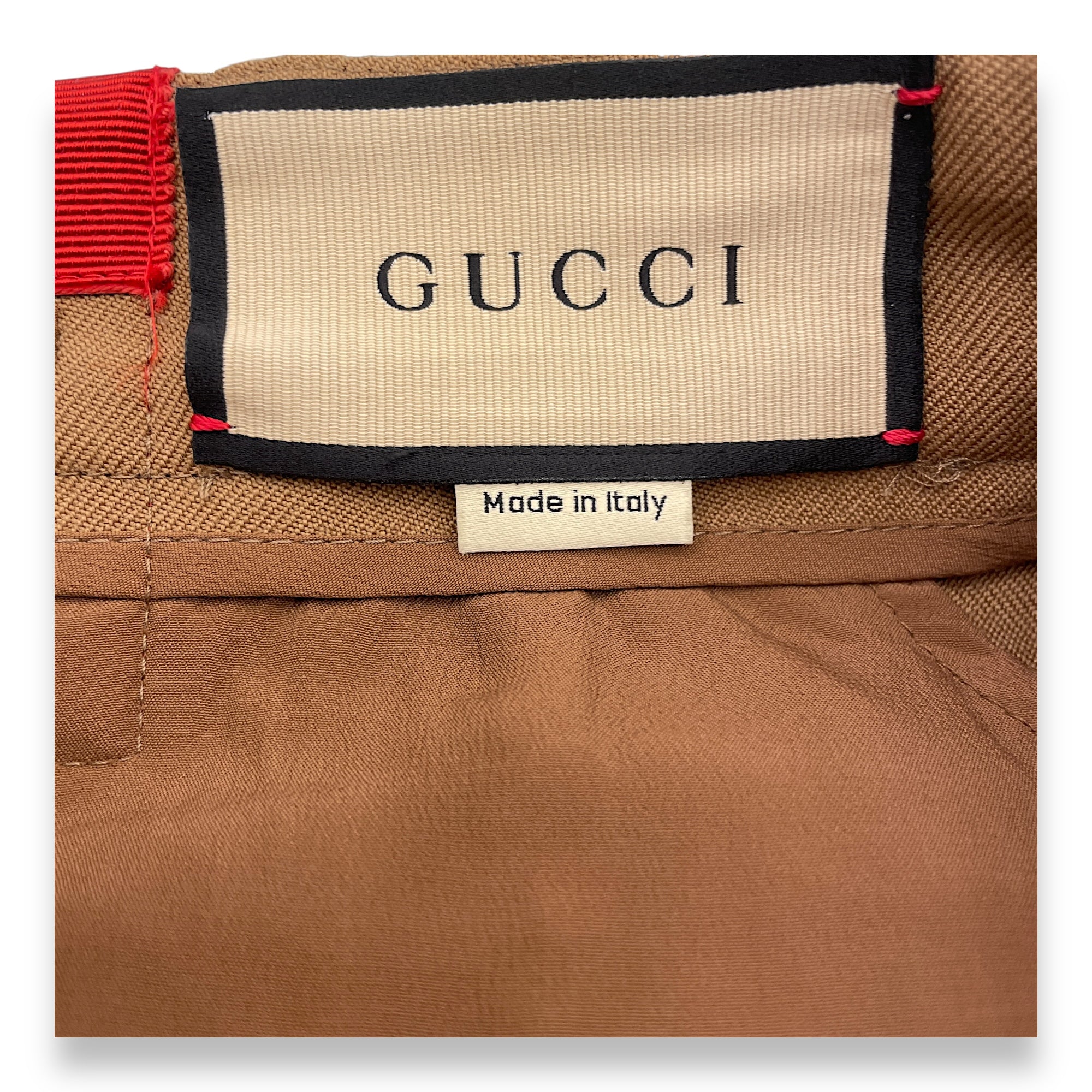 Brown Pants with Black Stripes on the side 36 Ready-To-Wear in Wool