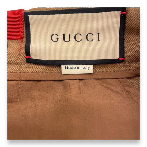 Brown Pants with Black Stripes on the side 36 Ready-To-Wear in Wool