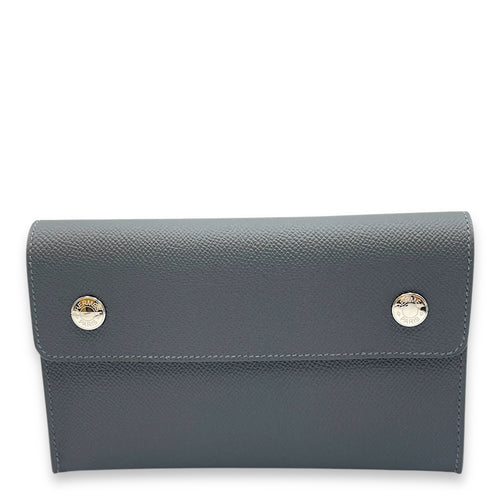 Hermesnap Ardoise Crossbody Bag in Epsom, Palladium hardware