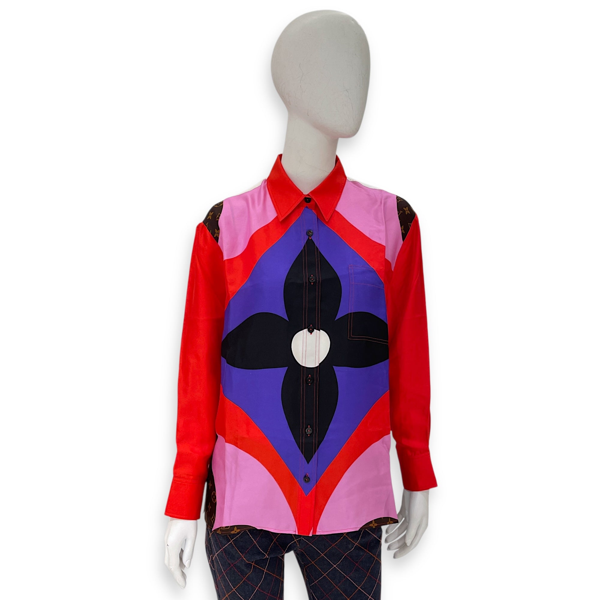 Game On Vibrant Silk Long Sleeve 38 Multi-colour Ready-To-Wear