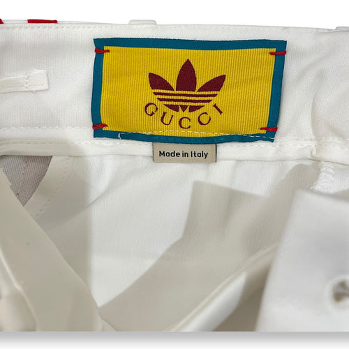 Gucci x Adidas Track Pants 38 White/Red Ready-To-Wear in Polyester
