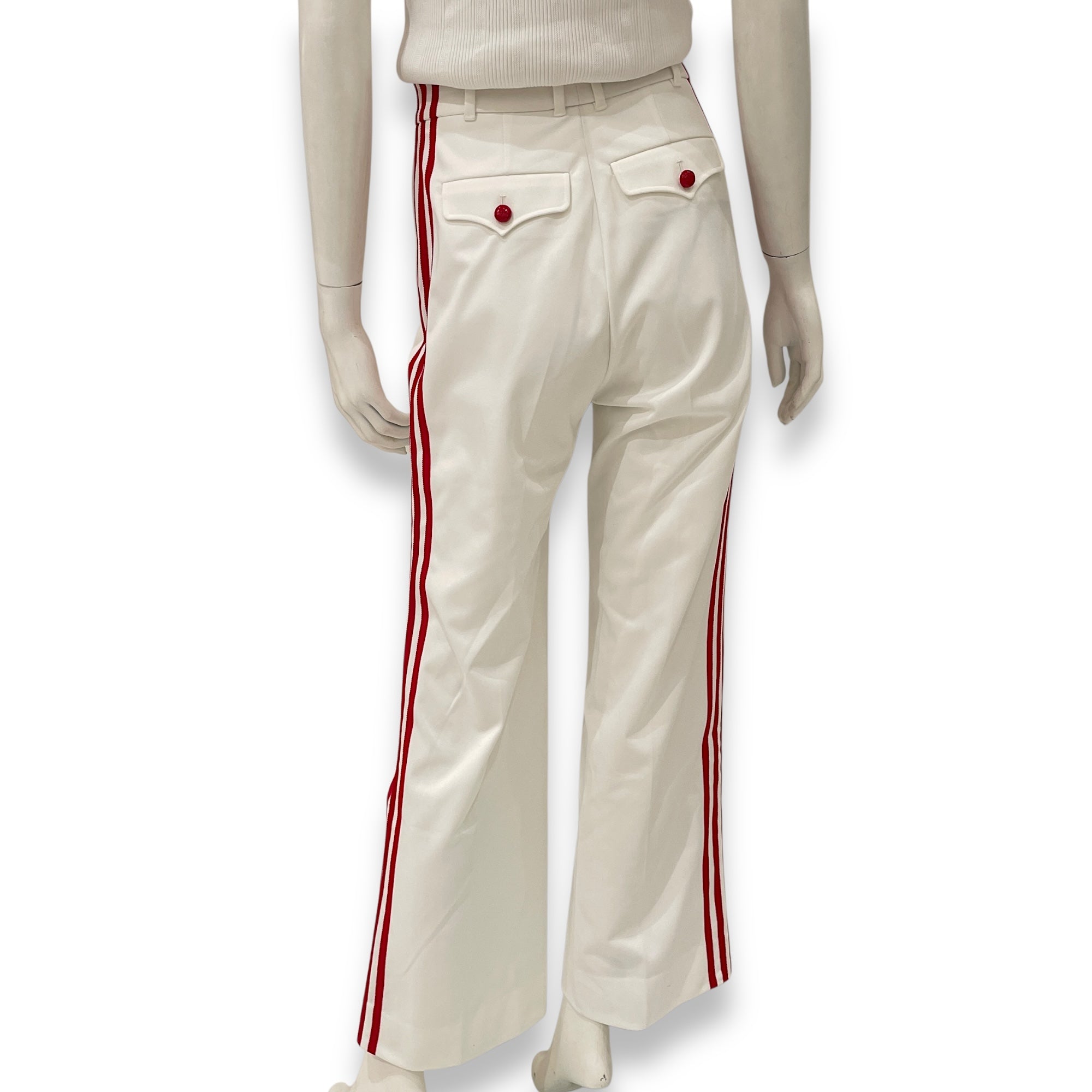 Gucci x Adidas Track Pants 38 White/Red Ready-To-Wear in Polyester