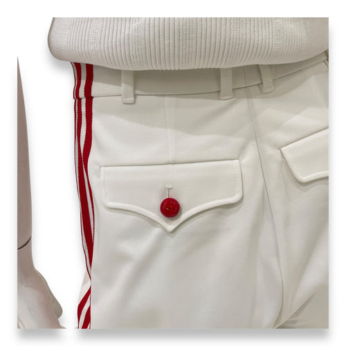 Gucci x Adidas Track Pants 38 White/Red Ready-To-Wear in Polyester