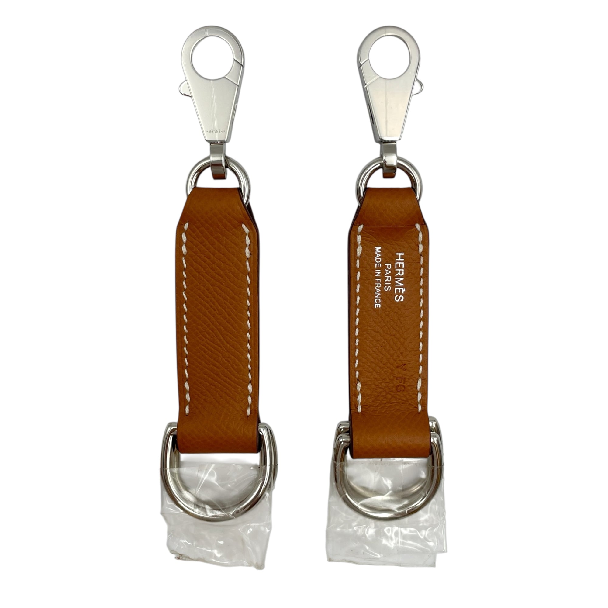 Attache Soie Gold Strap Extender in Epsom, Palladium hardware